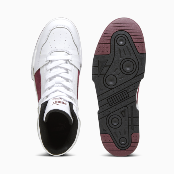 Slipstream Hi Leather Sneakers, Puma White-Dark Jasper, large-ZAF