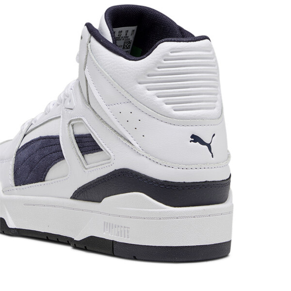 Slipstream Hi Leather Sneakers, Puma White-New Navy, large-ZAF