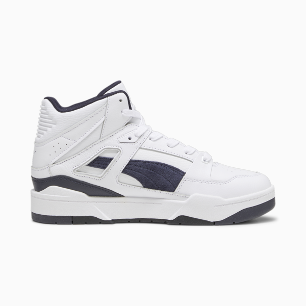Slipstream Hi Leather Sneakers, Puma White-New Navy, large-MEX