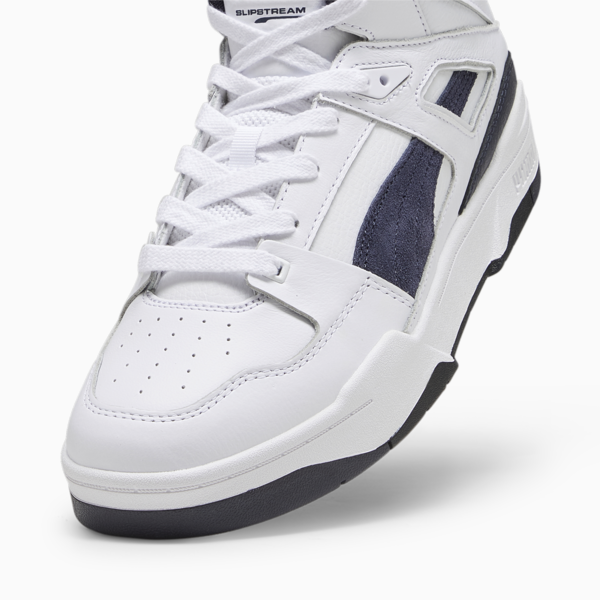 Slipstream Hi Leather Sneakers, Puma White-New Navy, large-MEX