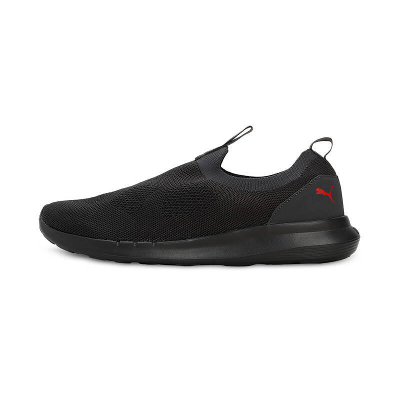 Men's PUMA Softfoam Dynamite Slip-On Sneakers in Black/Red size 8