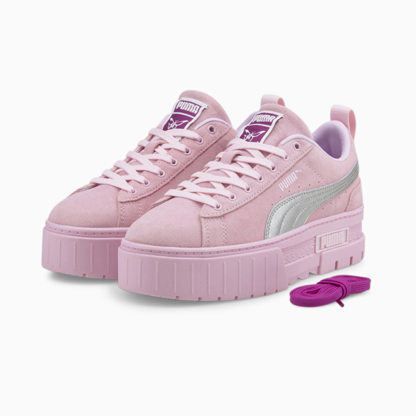 PUMA x DUA LIPA Mayze Metallic Sneakers Women, Pink Lady-Puma Silver, large-ZAF