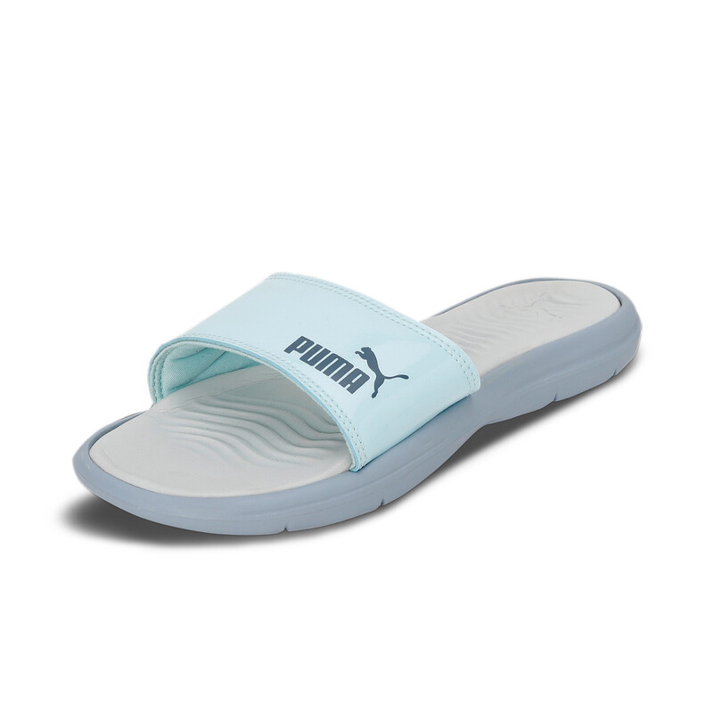PUMA Silvia V4 Slides in Black Gray Blue size UK 5