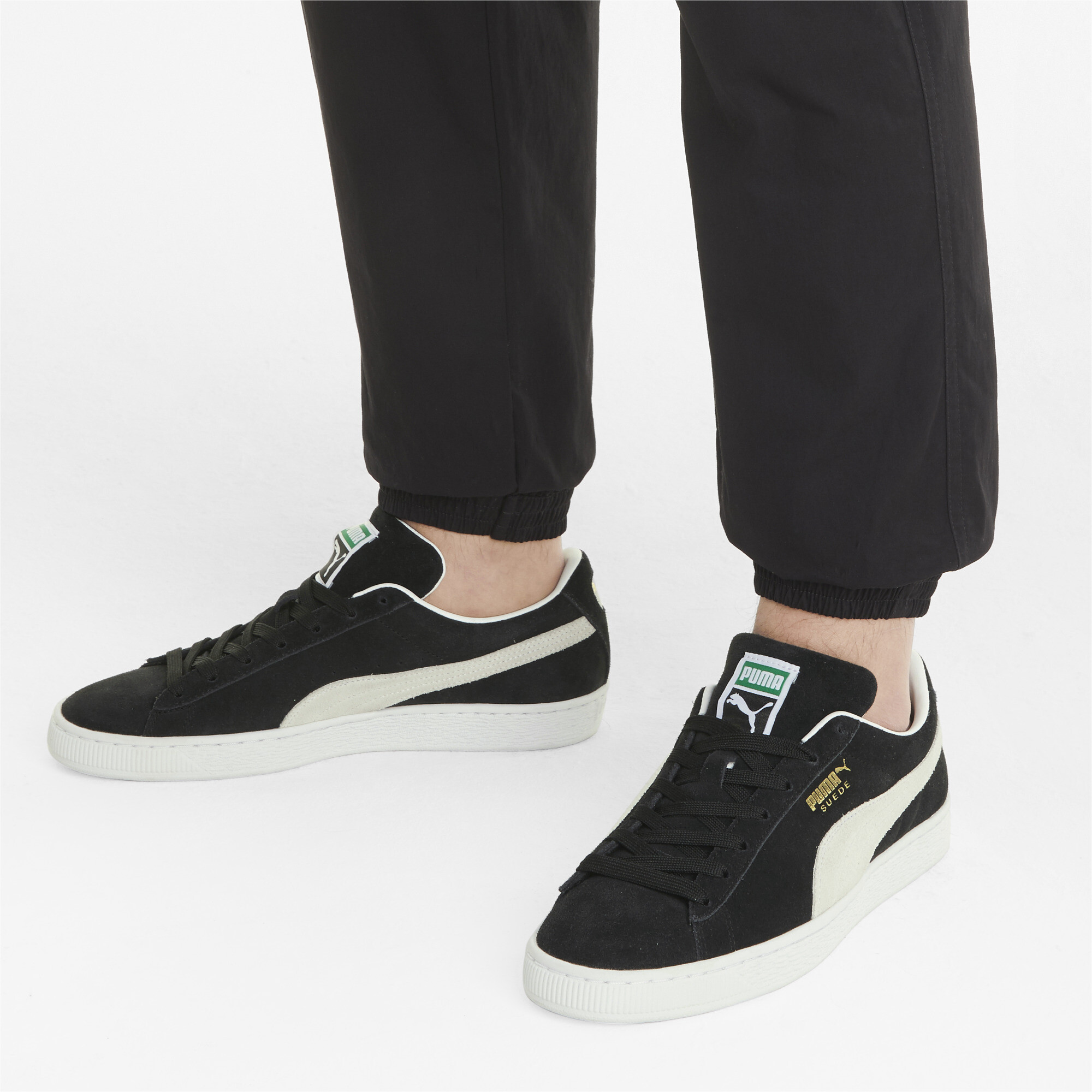 Puma suede blancas y negras clearance