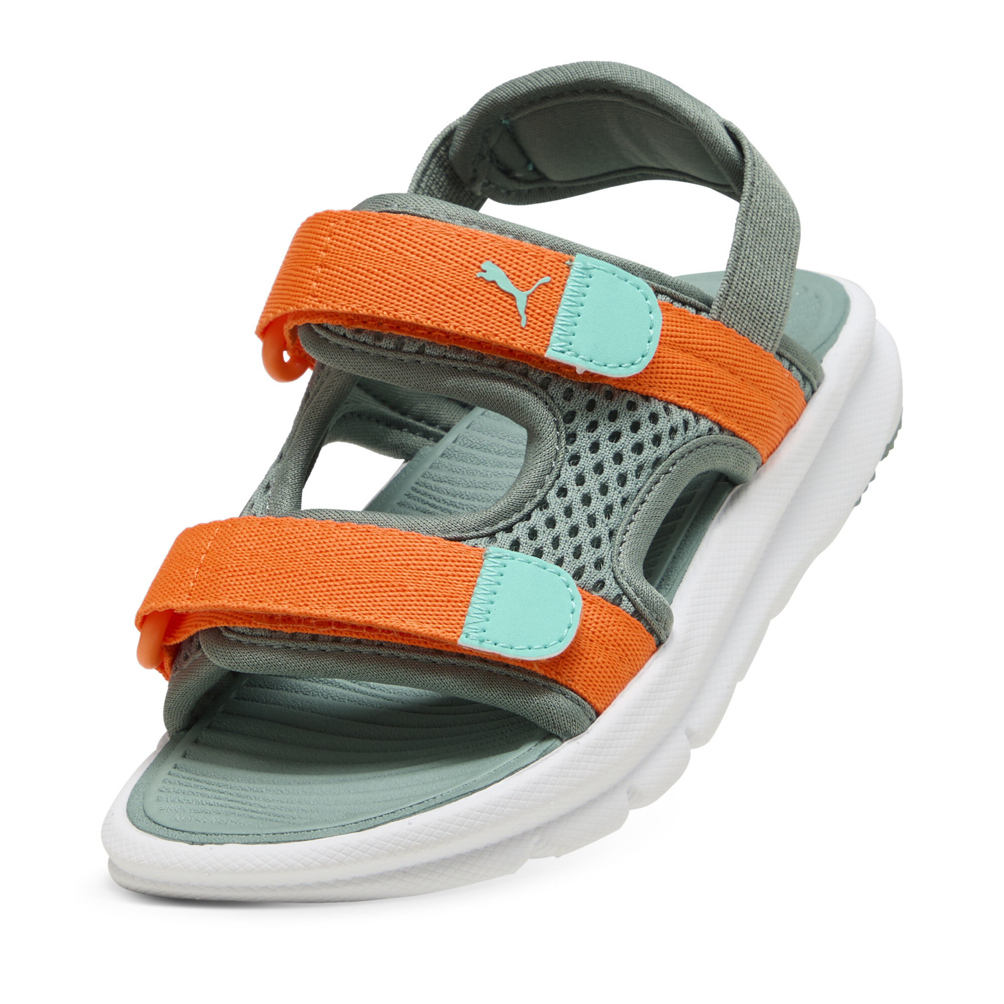 PUMA Evolve sandalen, Groen/Oranje, Maat 31