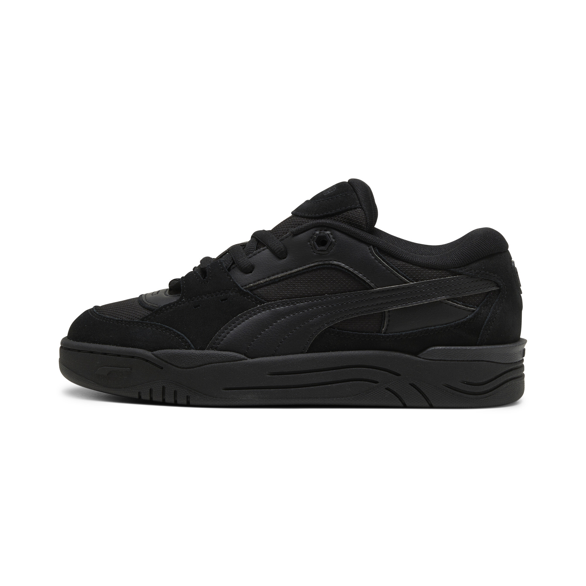 Puma suede negra suela marron hotsell