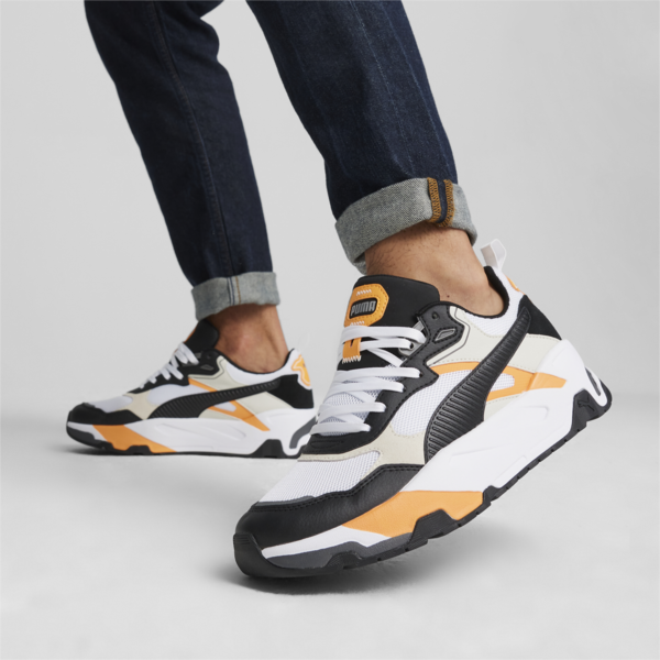 Trinity Sneakers Men, PUMA White-PUMA Black-Vapor Gray-Clementine, large-ZAF
