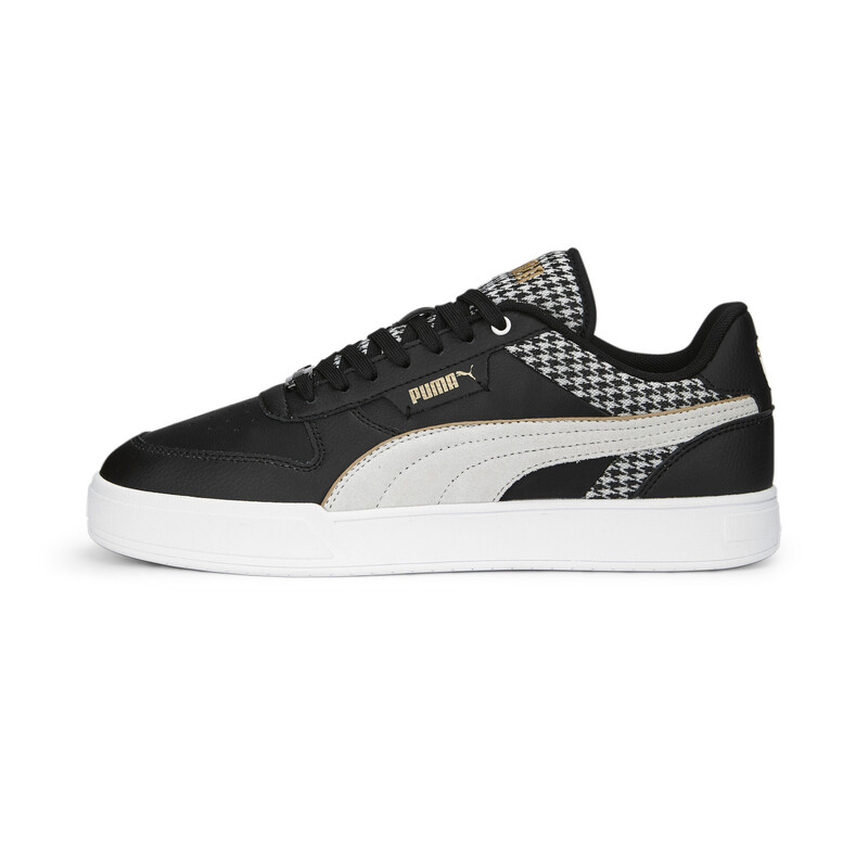 

PUMA Caven Dime Houndstooth Unisex Sneakers, White/black/gold