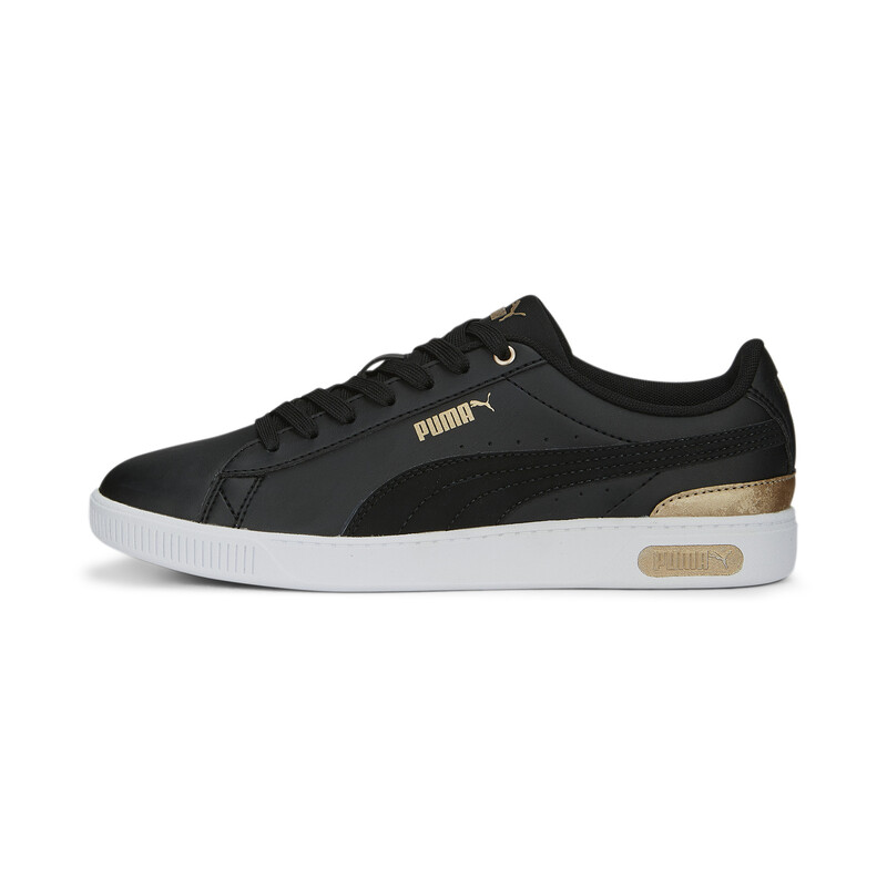 

Women's PUMA Vikky V3 Space Metallics Sneakers, White/black/gold