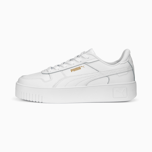 Tenis Carina Street para mujer, PUMA White-PUMA White-PUMA Gold, large-MEX