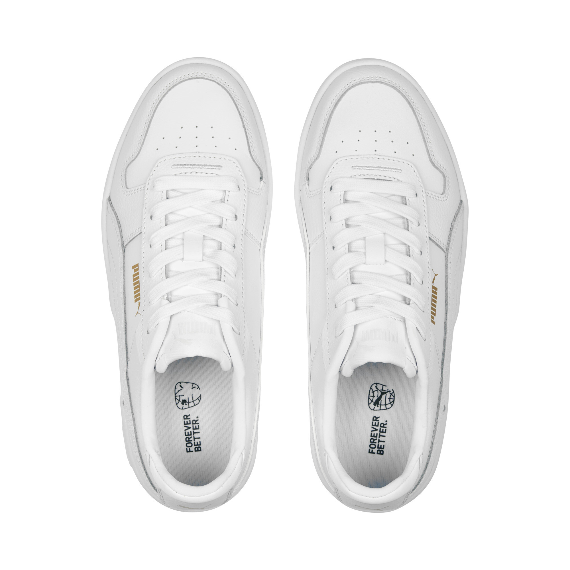 PUMA Carina Street Dames Sneakers - White/Gold - Maat 40