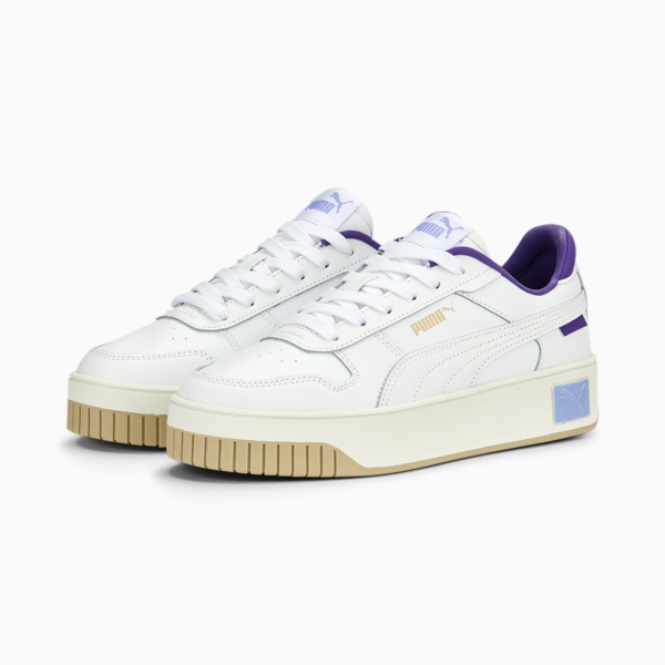 Carina Street Sneakers Women, PUMA White-PUMA White-Elektro Purple-Frosted Ivory, large-ZAF
