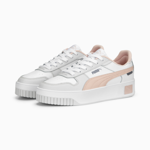 Carina Street Sneakers Women, PUMA White-Rose Dust-Feather Gray, large-ZAF