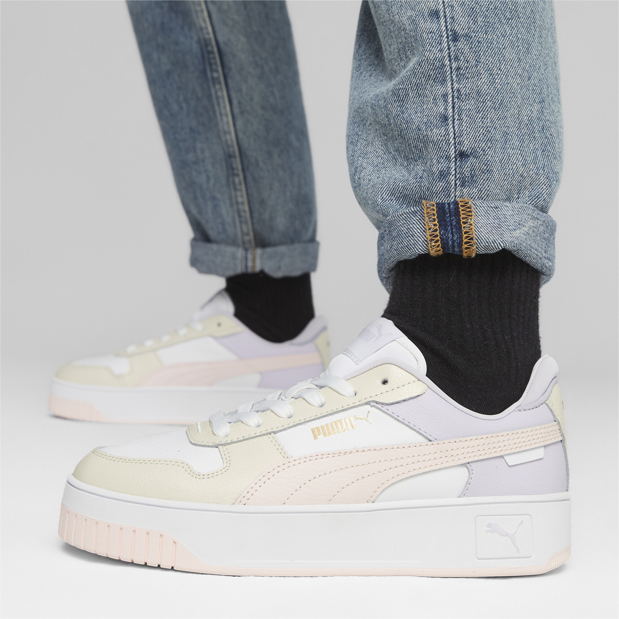 PUMA Carina Street sneakers voor Dames, Roze/Wit, Maat 36 thumbnail 8