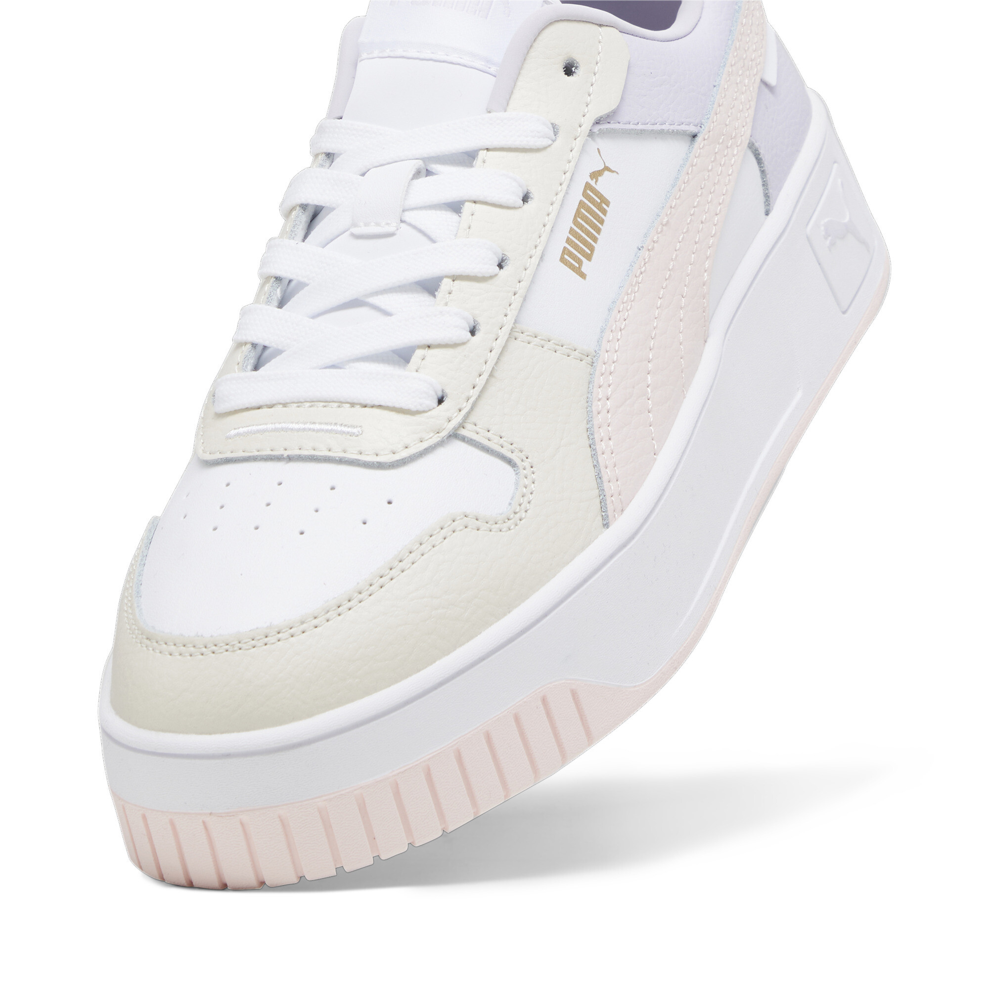 PUMA Carina Street Dames Sneakers - Wit/Roze - Maat 39