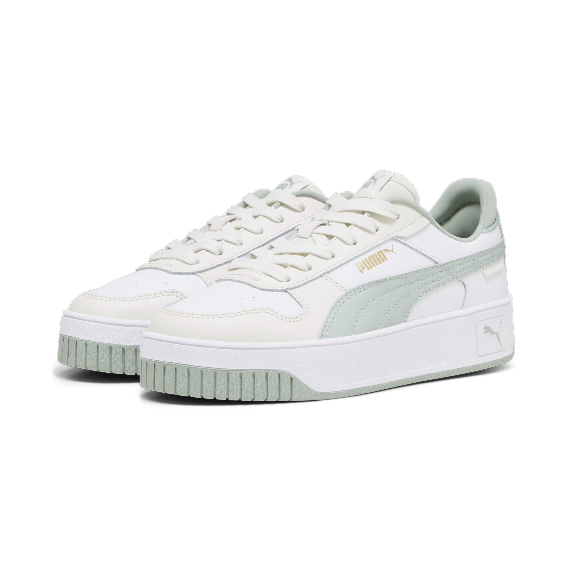 PUMA Carina Street sneakers voor Dames, Groen/Grijs/Wit, Maat 42 thumbnail 6