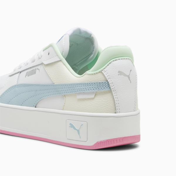 Carina Street Sneakers Women, PUMA White-Turquoise Surf-PUMA Silver, large-ZAF