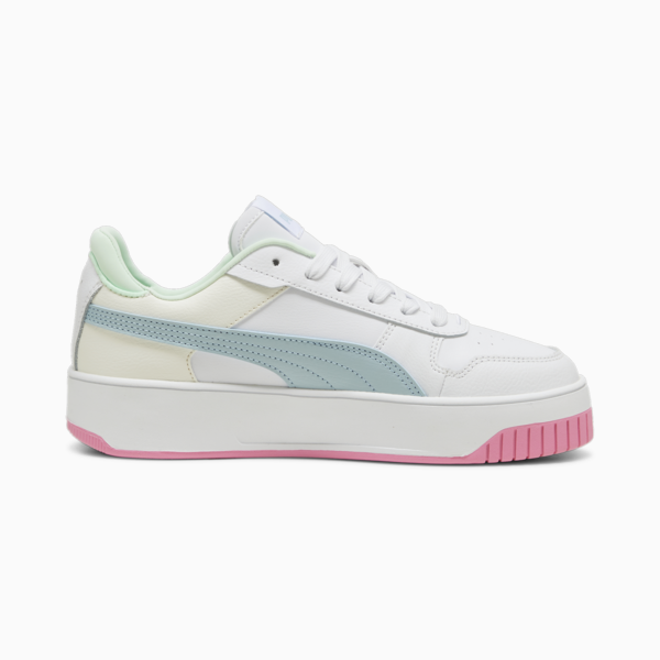 Carina Street Sneakers Women, PUMA White-Turquoise Surf-PUMA Silver, large-ZAF