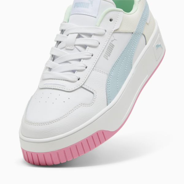 Carina Street Sneakers Women, PUMA White-Turquoise Surf-PUMA Silver, large-ZAF