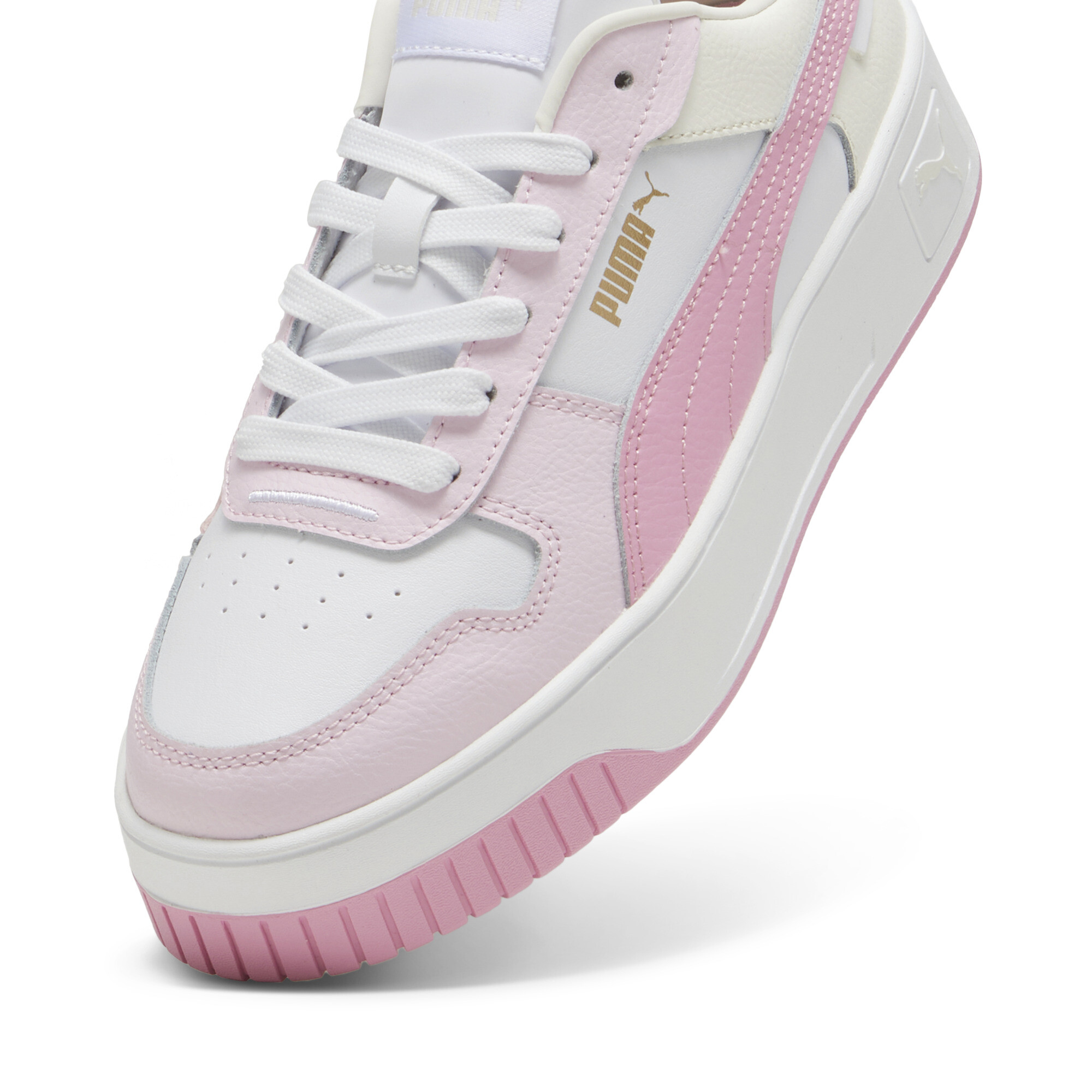 Carina Street sneakers voor Dames, Roze/Wit/Goud, Maat 37,5 | PUMA