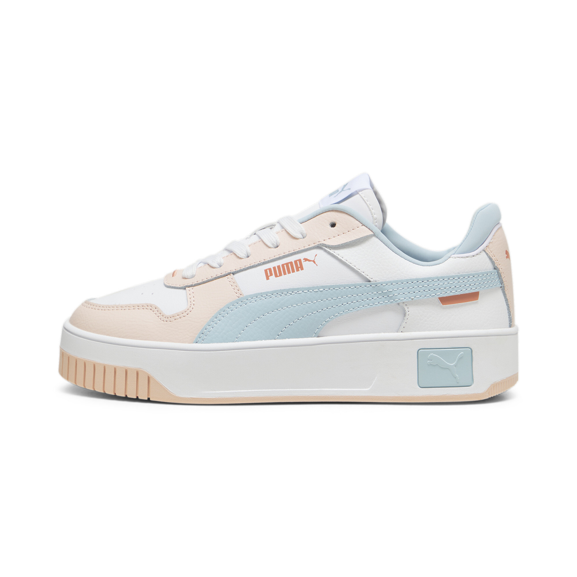 Puma Carina Street Sneakers Damen Schuhe | Mit Plain | White/Frosted Dew/Island Pink | Größe: 40.5