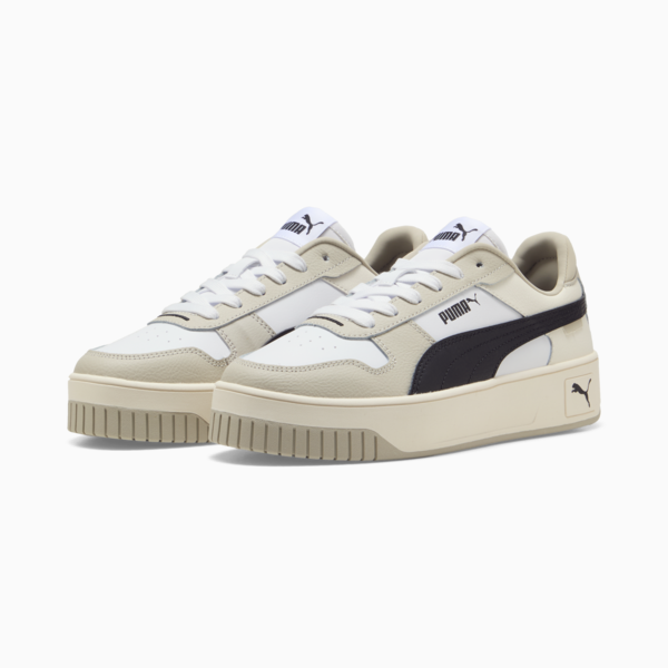 Zapatillas Carina Street para mujer, PUMA White-PUMA Black-Desert Dust, large-ARG