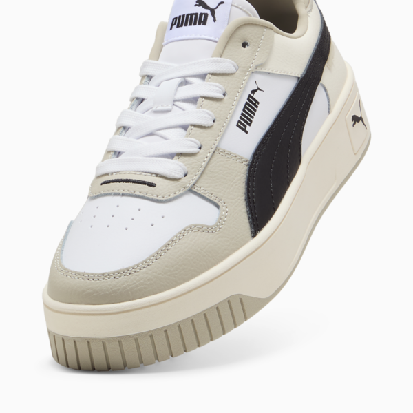 Zapatillas Carina Street para mujer, PUMA White-PUMA Black-Desert Dust, large-ARG