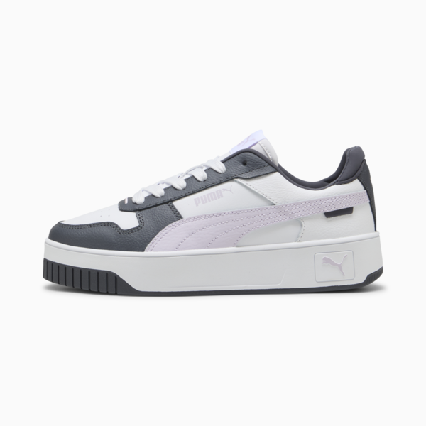 Carina Street Sneakers Women, PUMA White-Lilac Frost-Galactic Gray, large-ZAF