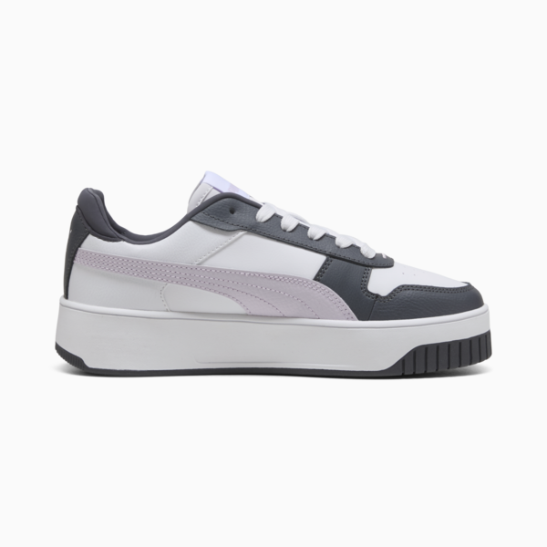Carina Street Sneakers Women, PUMA White-Lilac Frost-Galactic Gray, large-ZAF