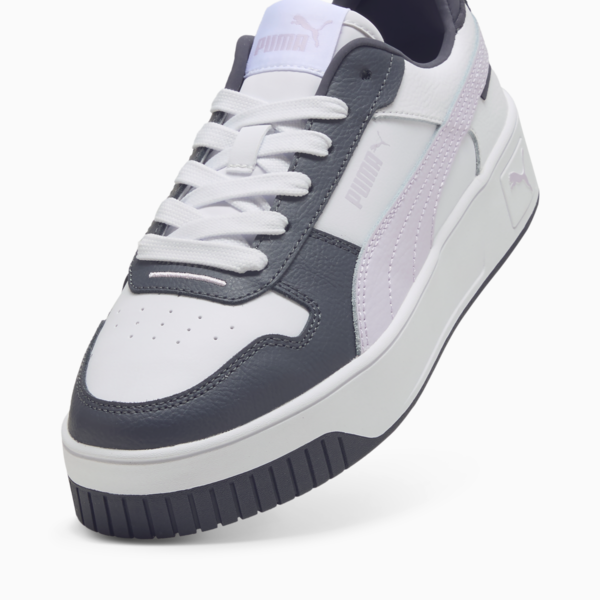 Carina Street Sneakers Women, PUMA White-Lilac Frost-Galactic Gray, large-ZAF