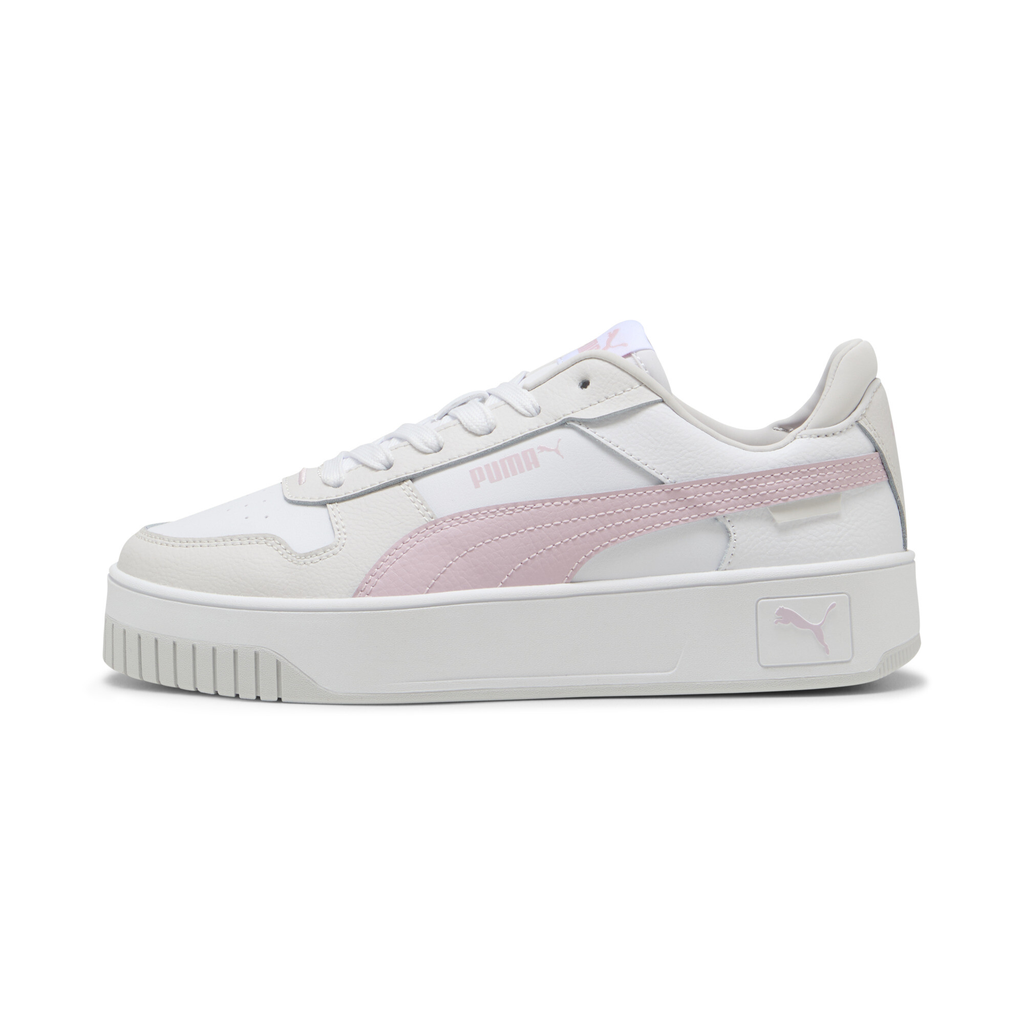 Puma Carina Street Sneakers Damen Schuhe | Mit Plain | White/Rose Mauve/Feather Gray | Größe: 39