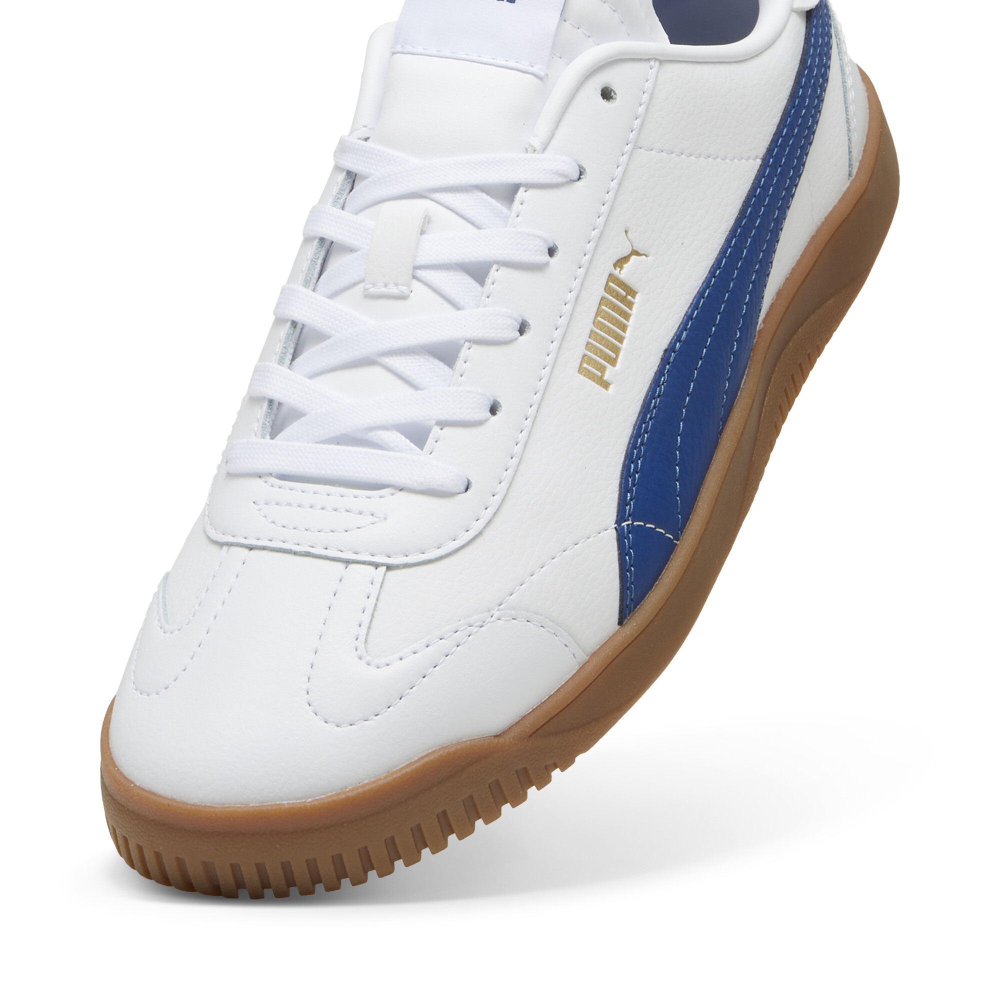 PUMA Club 5v5 sneakers, Blauw/Wit/Goud, Maat 42,5