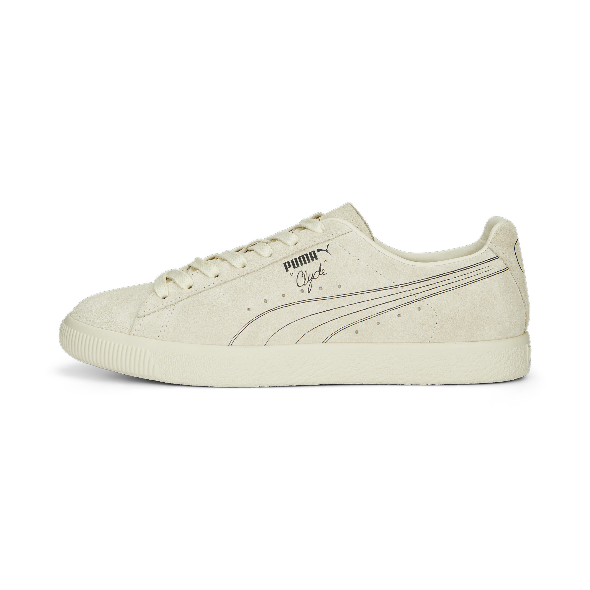 Puma Clyde No.1 Sneakers, White, Size 45, Shoes
