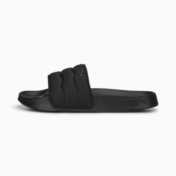 Leadcat 2.0 Puffy Slides Women, PUMA Black-Metallic Gold, large-MEX