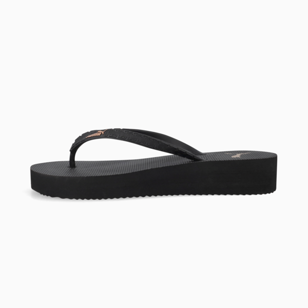 First Flip Stacked Sandals Women, PUMA Black-Rose Gold, large-ZAF