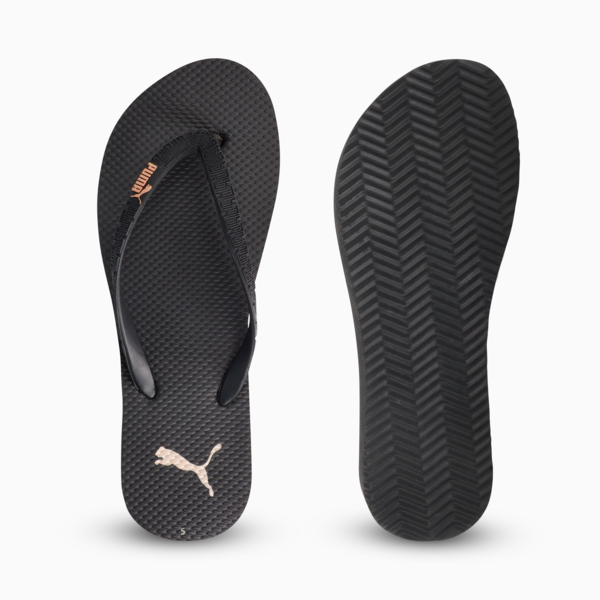 First Flip Stacked Sandals Women, PUMA Black-Rose Gold, large-ZAF