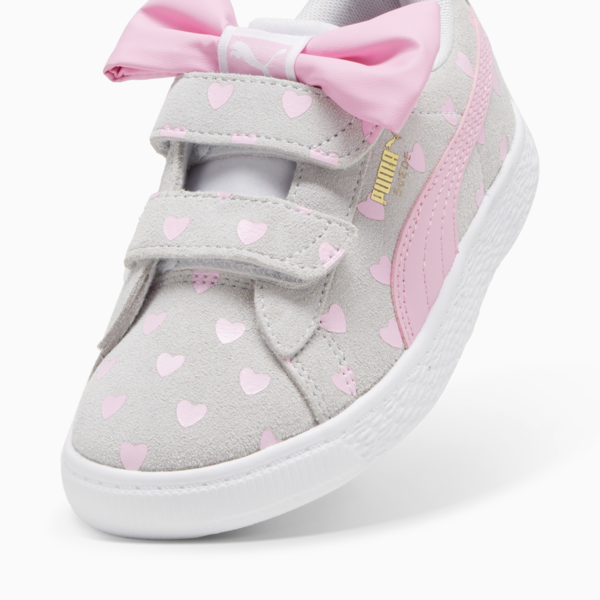 Zapatillas para niñas Suede Classic Re-Bow, Silver Mist-Pink Lilac, large-ARG