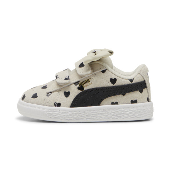 Puma Suede Classic Re-bow V Toddler's Shoes In Alpine Snow- Black