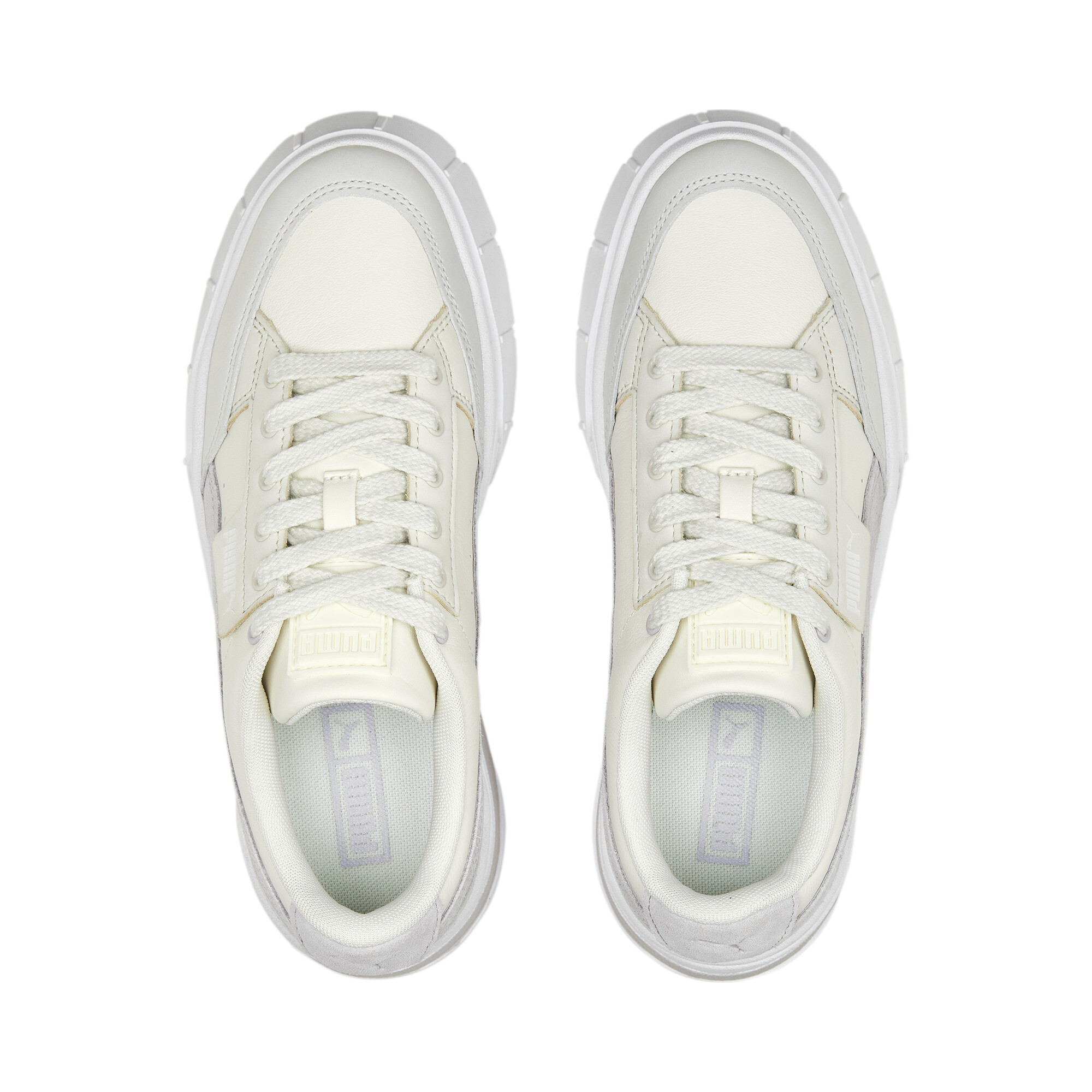 Women's PUMA Mayze Stack Luxe Sneakers Women In White, Size EU 39