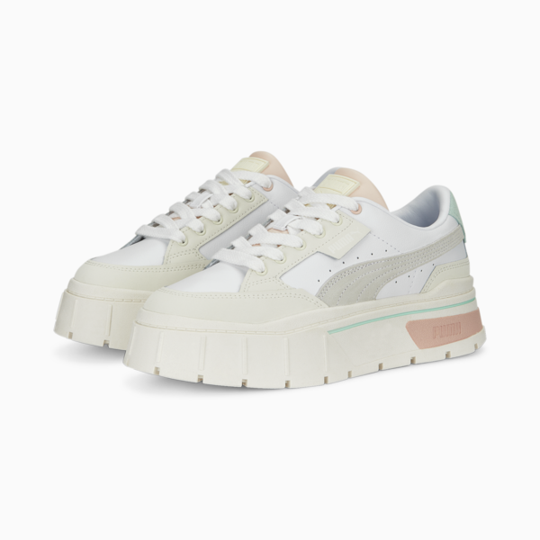 Zapatillas para mujer Mayze Stack Luxe, PUMA White-Marshmallow, large-ARG