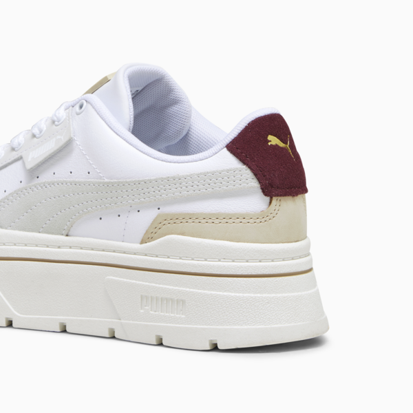 Mayze Stack Luxe Sneakers Women, PUMA White-Warm White-Dark Jasper, large-ZAF