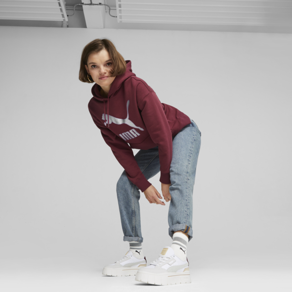 Mayze Stack Luxe Sneakers Women, PUMA White-Warm White-Dark Jasper, large-ZAF