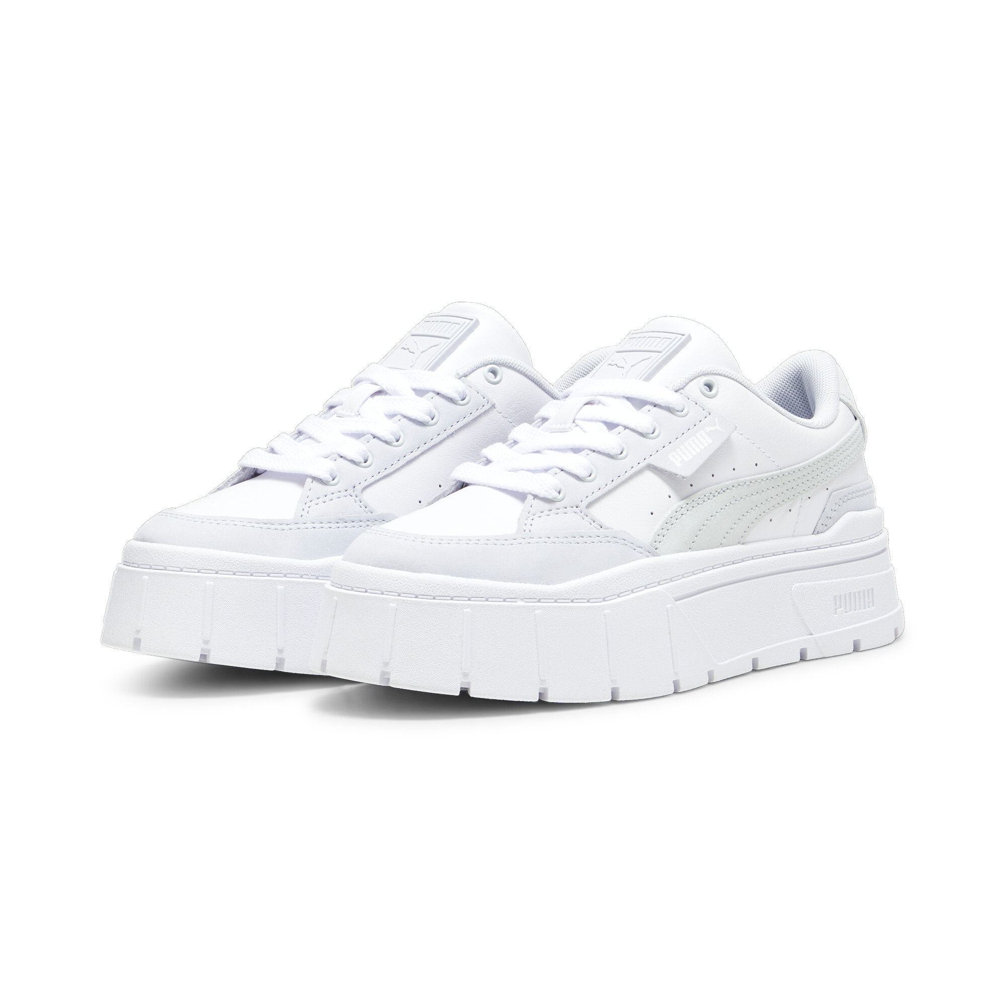 Women's PUMA Mayze Stack Luxe Sneakers In White, Size EU 41