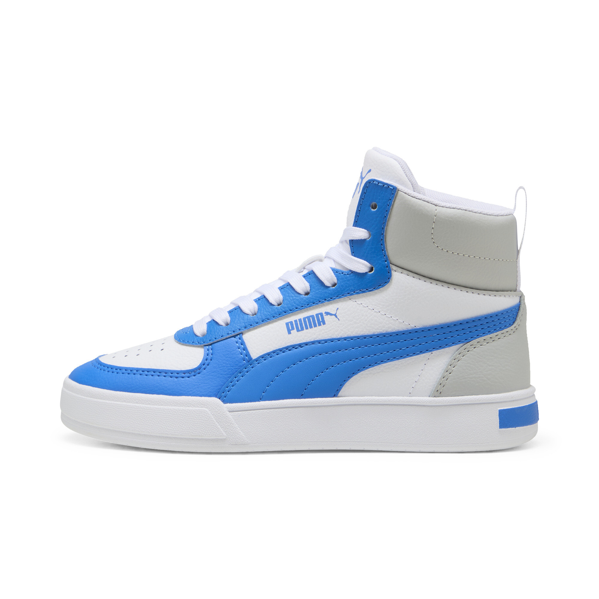 Puma Caven Mid Sneakers Jugend Schuhe Für Für Kinder | White/Racing Blue/Ash Gray | Größe: 37