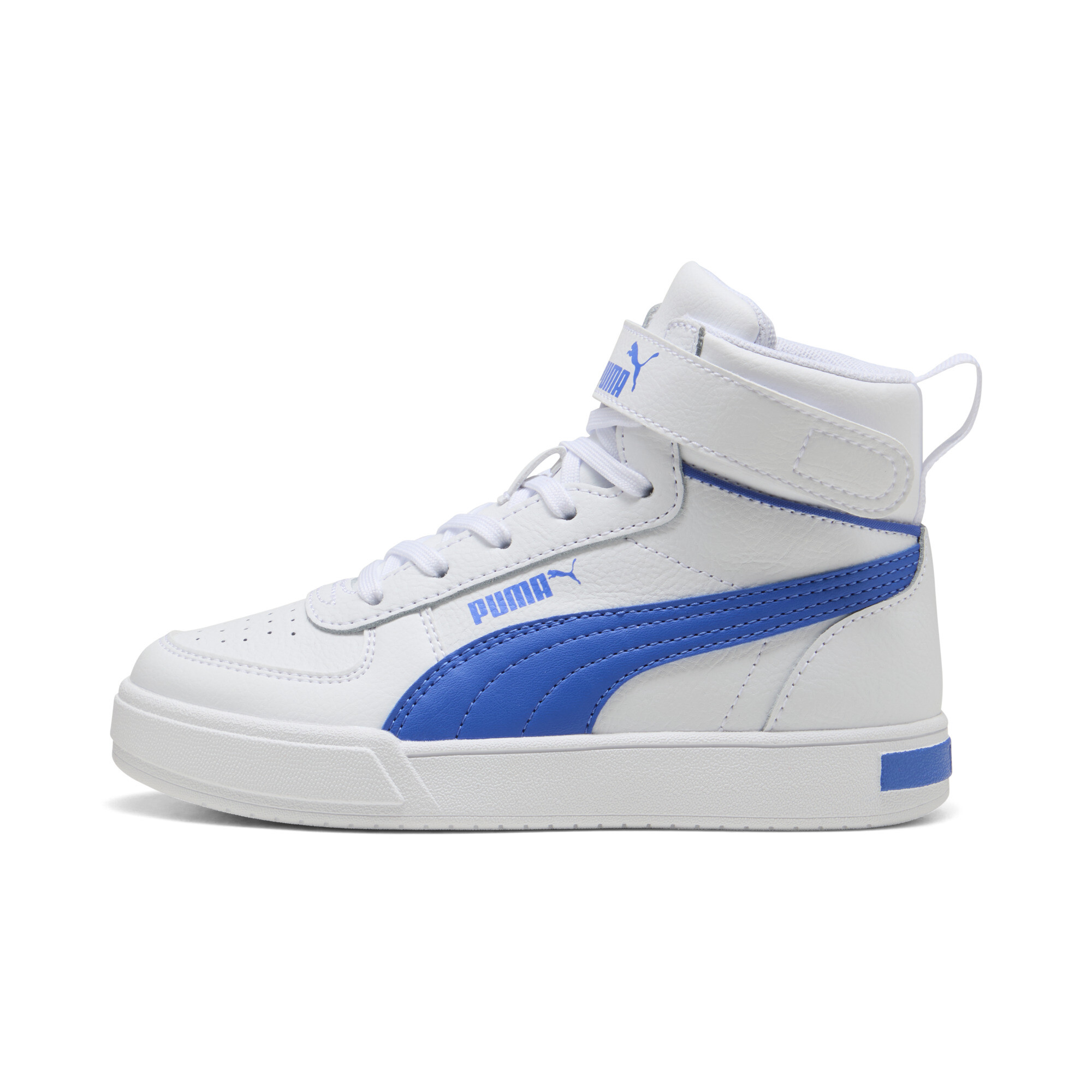 Puma Caven Mid Sneakers Kinder Schuhe | White/Vivid Blue | Größe: 34.5