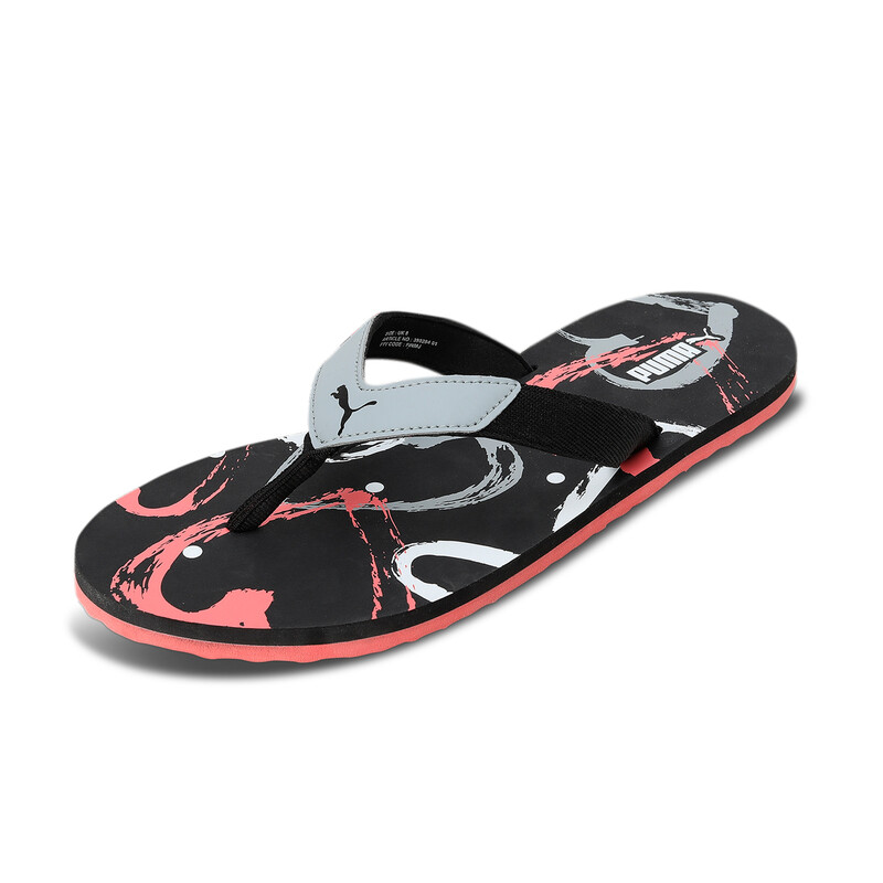 

Men's PUMA Venice Unisex Flip Flops, Black/pink/silver
