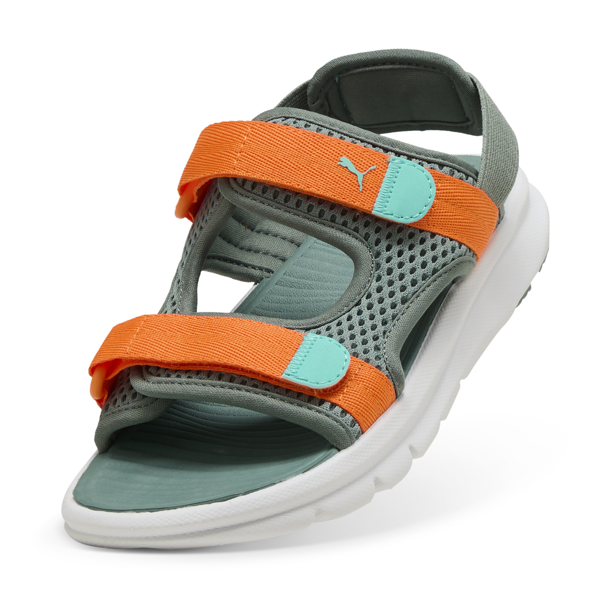PUMA Evolve sandalen, Groen/Oranje, Maat 39