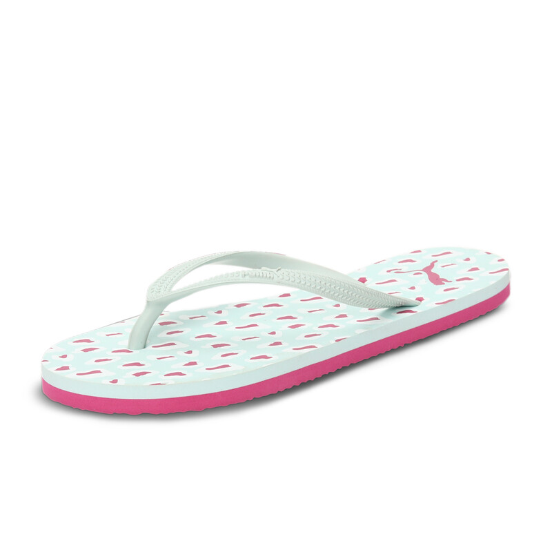 

Women's PUMA Livia Flip Flops, White/black/blue