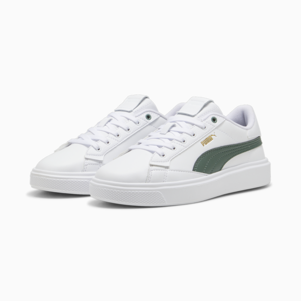 Lajla Leather Sneakers Women, PUMA White-Eucalyptus, large-ZAF