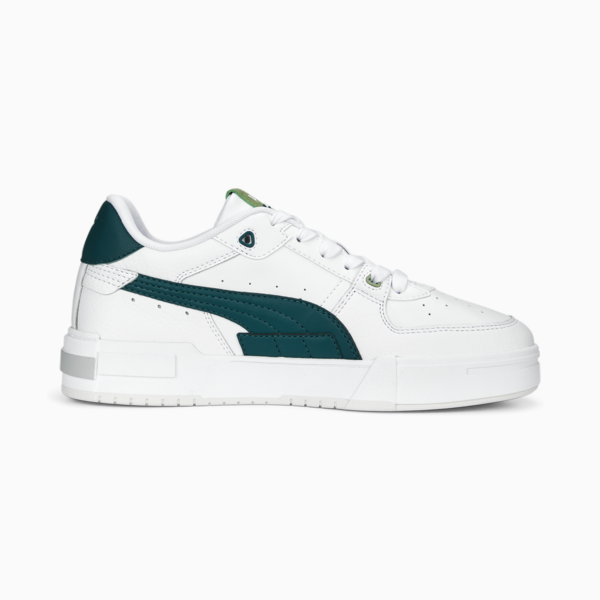 CA Pro Glitch Leather Sneakers, PUMA White-Varsity Green-Feather Gray, large-ZAF